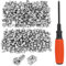 QCDENG 120 Sets M6 x 20mm Rack Screws and Cage Nuts, Server Rack Screws and Square Insert Nuts for Rack Mount with Screwdriver