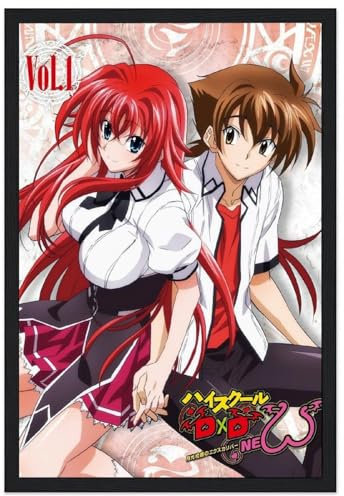 zahd Poster High School DXD, ästhetisch, gerahmt, Leinwand, Poster, Raumdekoration, 40 x 60 cm