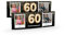 Banner zum 60. Geburtstag selbst gestalten (50cm x 150cm) Personalisierter Geburtstagsbanner für Mann und Frau mit Bildern und Texten I Deko Fahne