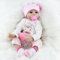 LKBOBIR Reborn Baby 55 cm 22 Zoll Reborn Baby Mädchen Handgefertigt Weiches Silikon-Vinyl Dolls Realistic Jungen & Mädchen Spielzeug-Geschenke Reborn Puppen Lebensecht