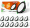 ALUSSO LED Foco empotrable Extra plano 230 V, 10 W, 700 lúmenes, regulable, negro, redondo, ultrafina, iluminación empotrada, blanco cálido, 3000 K, blanco neutro, 4000 K, blanco frío, 6500 K, para