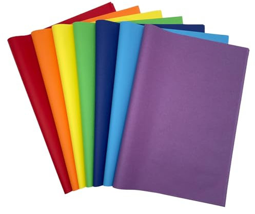 Regenbogen-mehrfarbige Seidenpapierbögen, perfekt für Geschenktüten, Bastelarbeiten, Geschenkverpackungen, Hochzeit, Geburtstagsfeier, DIY-Papierblumen, vielseitiges Seidenpapier für alle