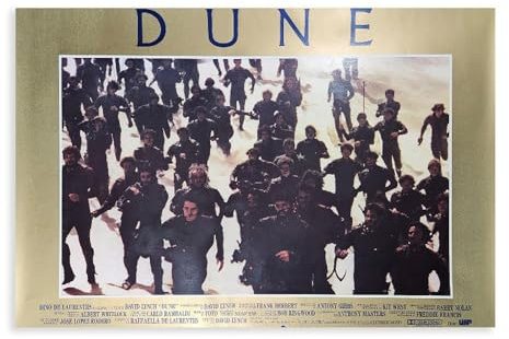 Dune-Ein Original Vintage-Filmplakat für David Lynchs Surreal Sci-Fi Epos Mit Kyle MacLachlan, Virginia Madsen, Sean Young und Sting Leinwand-Poster, Wandkunst, Dekordruck, Bild Gemälde für Wohnzimmer