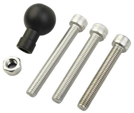 AHPDLDSF [Replacement] Motorcycle Handlebar Clamp Base W/ 1 Ball&M8 Screw For RAM Mounts Moto Phone Holder Bolt Bracket Accessories Aluminum Alloy