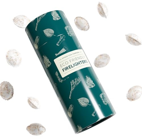 Encendedores sostenibles y ecológicos: de Larga duración, sin Olor y fiables. Encendedor de Fuego Natural de iluminación rápida para Barbacoa, chimeneas, hogueras y Quemador de Estufa. (1 Libra)