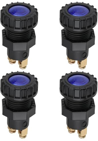 YINETTECH 4 teiliges Auto Kontrollleuchten Panel Kontrollleuchte Zündungs/Ladewarnleuchte 12 V 24 V für Traktoren Erntemaschinen Individuelle Fahrzeugmodifikationen 46 X 24 X 15mm Blau