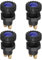 YINETTECH 4 teiliges Auto Kontrollleuchten Panel Kontrollleuchte Zündungs/Ladewarnleuchte 12 V 24 V für Traktoren Erntemaschinen Individuelle Fahrzeugmodifikationen 46 X 24 X 15mm Blau