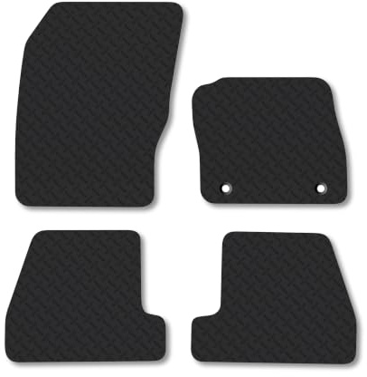 Fits Ford Focus (2011-2015) 5mm Rubber Car Mats | Heavy Duty Rubber Tailored Fit Floor Mats Full Coverage Durable Waterproof Accessories Easy Clean Anti Slip Made in the UK