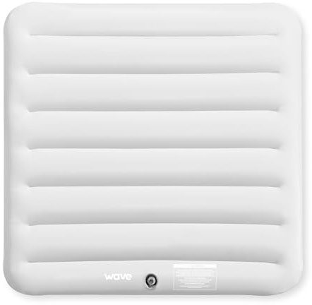 Wave Inflatable Hot Tub Cover | Waterproof, UV-Resistant, Durable Thermal Insulation (Square, 6 Person)