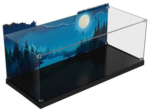 Acrylic Display Case design for Lego 76444 Mini Diagon Alley Bricks, 3mm Dustproof Clear Showcase, Transparent Storage Box(Box Only)52×22.5×24cm