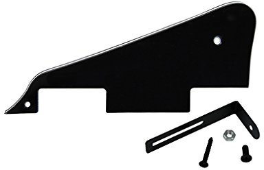 FLEOR LP Schlagbrett mit Chrom-Halterung für GB LP Style Gitarren-Ersatz, schwarz, 3-lagig