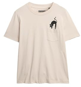 Superdry Damen Locker geschnittenes T-Shirt mit „Psychic Readings“-Print