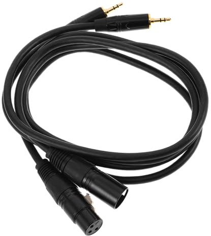 DIYEAH 2pcs Trs to Xlr Audio Cable Microphone to Xlr Adapter Cable for Compact Synthesizers Right Angle Connector