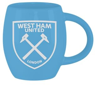 FOCO Offizielles Lizenzprodukt West Ham United FC Klassischer Buchstabenmuster-Mug, Tasse-Becher in alternativer Farbe