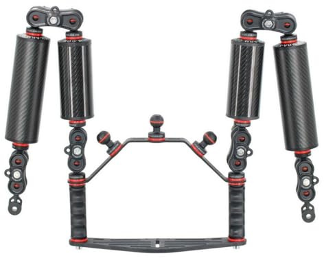 PRO FLEX-ARM ST20282PRO Unterwasser-Fotografie-Halterung für Fotografie, Cross-Bar, doppelt, schwimmende Arme aus Kohlenstoff