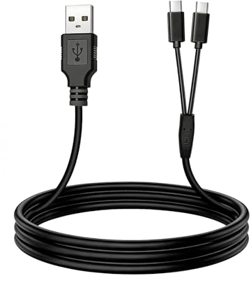 USB-Ladekabel Kompatibel mit OCOOPA/Gaiatop/Multper/Ferdiiz Handwärmer wiederaufladbar Beheizte Socken Beheizte Handschuhe Tragbare Heizung Ersatz-2-in-1-Typ-C-Doppel-Ladekabel