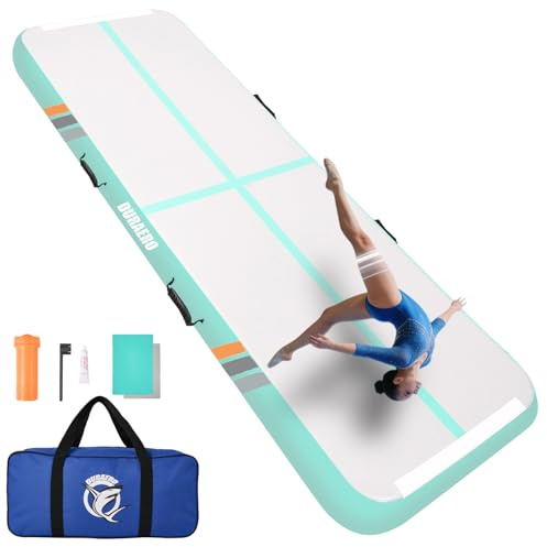 Airtrack Matte – Aufblasbare Turnmatte & Trainingsmatte 3m / 4m für sicheres Training in Gymnastik, Tumbling, Yoga & Fitness | Indoor & Outdoor, Zuhause & Studio