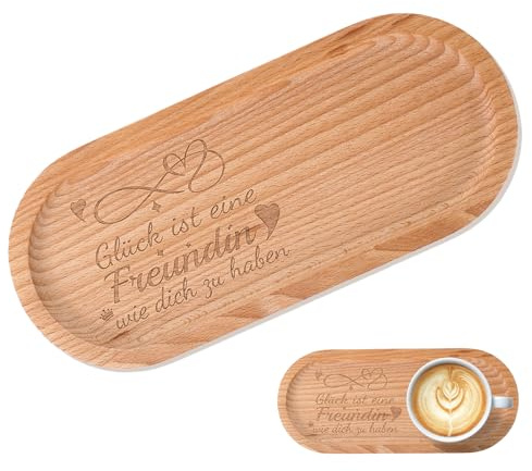 Regalos de amistad, regalos para la mejor novia, incluye bandeja de madera personalizada, tarjeta de felicitación y sobre, adecuado para cumpleaños, festivos y regalos de aniversario