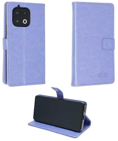 caseroxx Bookstyle Handytasche für Volla Phone Plinius in lila – Klapphülle mit Kreditkartenfächern, Magnetverschluss, Standfunktion & Rundumschutz