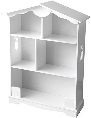 Leomark Regal für Spielzeug - White - Holzregal, Aufbewahrungsregal für Kinder, Spielzeugregal, Kinderregal, Weiß Organizer, Puppenhaus, Höhe: 101 cm