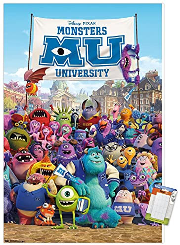 Trends International Disney Pixar Monsters University – One Sheet Wandposter, 56,8 x 86,4 cm, Premium-Poster und Passepartout