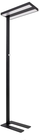 RealLED LED Büro Arbeitsplatz Standleuchte Officedesk 80 Watt 4000K Schwarz