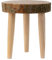 Lifestyle & More Rustikaler Massivholz Beistelltisch Baumscheibe mit Rinde Holztisch Hocker aus Baumscheibe Sofatisch Couchtisch Durchmesser 31 cm Höhe 32 cm
