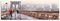 Leinwandbild New York Bridge Wasserfarben 45 x 140 cm I Wandbild New York Brooklyn Bridge gemalt I Bild Wohnzimmer Schlafzimmer Esszimmer Leinwand I Bild groß XXL I Verschiedene Motive & Größen