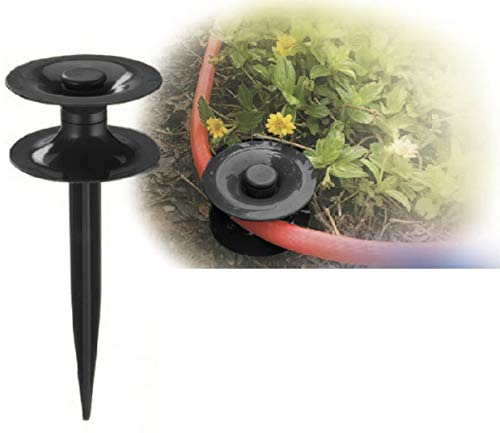 FairFox Schlauchführung I Umweltfreundlich aus 100% Recycel-Kunststoff I Umlenkrolle als Erdanker schützt Beete vor'm Gartenschlauch und hilft ihr Bewässerungssystem zu organisieren [4 Stk.]