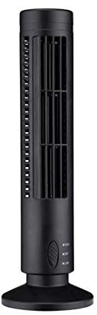 QREZ Ventilador USB En Forma De Torre, Enfriador De Aire Portátil Enfriadores Evaporativos Humidificador Purificador USB con 2 Velocidades De para Oficina En Casa,Negro