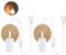 Bonlux 2 unités E27 Lampe murale industrielle à led blanche, applique murale rétro vintage à led pour extérieur, intérieur, support de lampe E27 avec interrupteur (avec prise EU, sans ampoule)