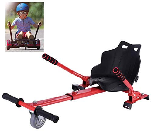 Hoverboard, Verstellbarer Hover Cart, Go Kart Für Elektroroller Drift Suspension Kart Kompatibel Mit Classic 6,5 Zoll, Red