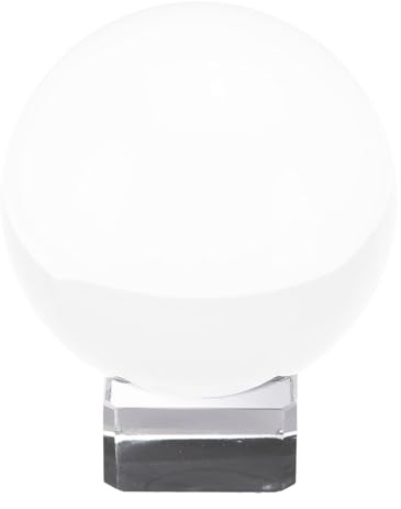 Bresser Support en Verre pour Balle Photo Transparent Design Massif Encoche 30mm Support Photographie Décoration
