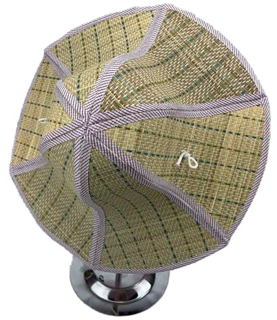 NC Frauen Summer Beach Cap Big Faltbare Hüte Partyhüte Asiatischer Hut Reis Paddy Hut Faltbarer Handfächer Sonnenhut Strohhut