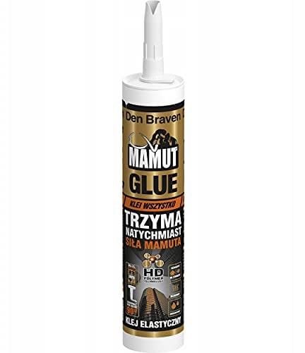 Mamut Glue Montagekleber, Kartusche 290ml, Universal-Montagekleber schnell bindend, hohe Haftkraft, wasserdicht, 40°C bis + 90°C, Weiß