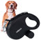 Edipets, Hundeleine, Ausziehbar und Einziehbar, 5 m, 8 m, Flexibel, für Training und Spaziergänge, für kleine, mittelgroße und große Hunde (Schwarz, 5 Meter)