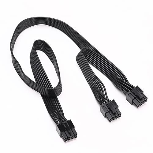 PHULWEL GPU 8 Pin Male to Dual PCIe 8Pin (6+2) Male Power Adapter Cable Only for Corsair Modular Power Supply 25-inch+9-inch (63cm+23cm)