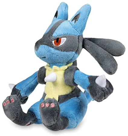 Pokemon Center: Lucario Sitting Cuties Plush, 6 Inch