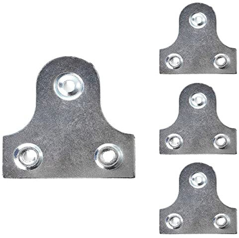 Lot de 10 plaques de fixation chromées pour cadre de miroir - 38 mm