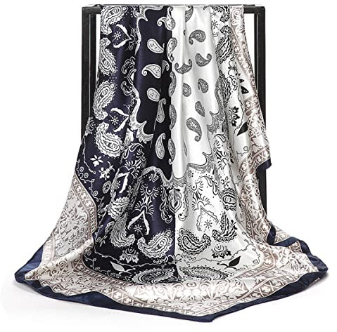 FAIRYGATE Damenschal Tuch Blume Bandana Halstuch Kopftuch Schal 90 x 90 cm Bunte 74013
