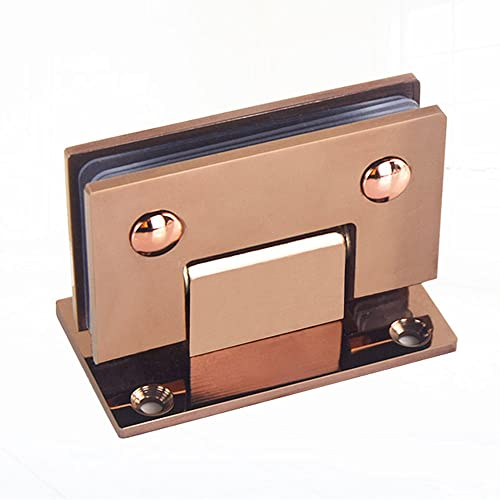 Rose Gold Chrome Heavy Duty 90 Degree Glass Door Cupboard Showcase Cabinet Clamp Shower Doors Hinge Replacement Parts Wall-to-Glass