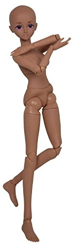 Proudoll 新品 1/3 BJD Doll Tan Skin Customized Black Doll Body 60cm 24Inches Ball Jointed SD Dolls Joints Move PVC DIY Gift (Aimee)
