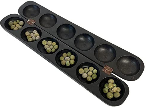 OWARE THE ABSTRACT STRATEGY GAME OF AKAN ORIGIN | Mancala Board Game | Oware wood board game | Handmade Oware Board | Awari | Made in Ghana | Family Board Game | Mankala ayo game