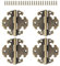 Antike Scharniere - Dekoratives Scharnier - Scharniere klappbar - Möbelscharniere - Schrankscharnier - Türscharniere,Geeignet für Möbel, Türen, Schränke (Rundes Scharnier)
