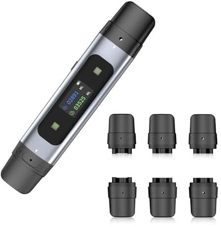 KINGFOM Lungentrainer Atemtrainer für Übung, Portable Smart Breathing Trainer, imst Atemtrainer ausatmen für Menschen im Sport & Wohlbefinden (Silber)