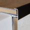 Treppenkante | Aluminium | Silber | Breite 33 mm | Höhe 13.3 mm | Länge 2500 mm | Gebohrt | Laminat-Parkett-Treppenkante | 1 Stück