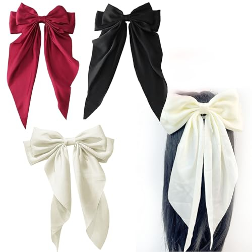 DKDDSSS 3 Stück Haarspangen, Vintage Band Haarschleifen Clips Haarspangen, Pferdeschwanzhalter Cheerleading Haarnadel, Hochzeit Haarnadeln, Modische Dekorative Styling für Damen Frauen Mädchen