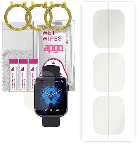 apgo 3 Stück Schutzfolie, Matt, kompatibel mit Colmi P45 Smartwatch, Hydrogel Displayschutzfolie mit Positionierhilfe, Displayfolie, robust und kratzfest