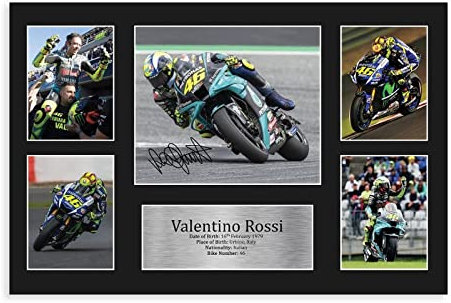 MAHWER Valentino Rossi Leinwand-Poster, Schlafzimmer, Dekoration, Sport, Landschaft, Büro, Raumdekoration, Geschenk, ungerahmt, 30 x 45 cm
