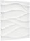 NOVECRAFTO Wavy Wave Effect 3D Wall Panels - 6 Sheets Covering 1.5 sqm | 16.15 sqf Interior Cladding Panels Set | 3D Wall Tiles Wavy Wave Design in Matte White - Each Panel Size 19.7 x 19.7